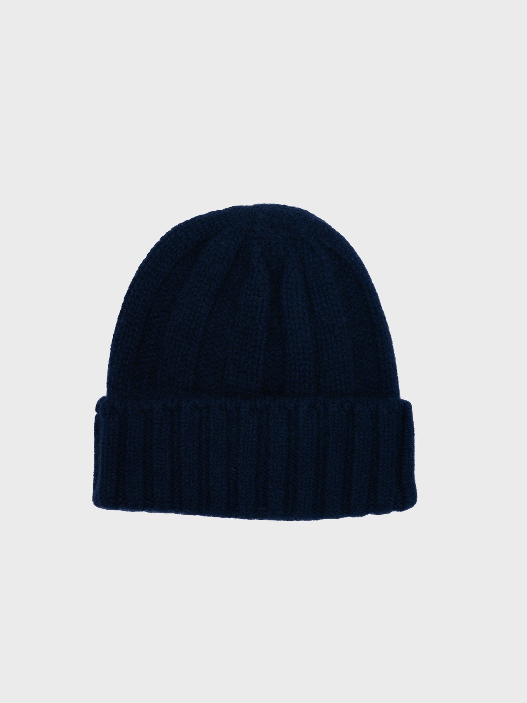 Cashmere Rib Watch Cap Navy