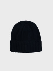 Cashmere Rib Watch Cap Black