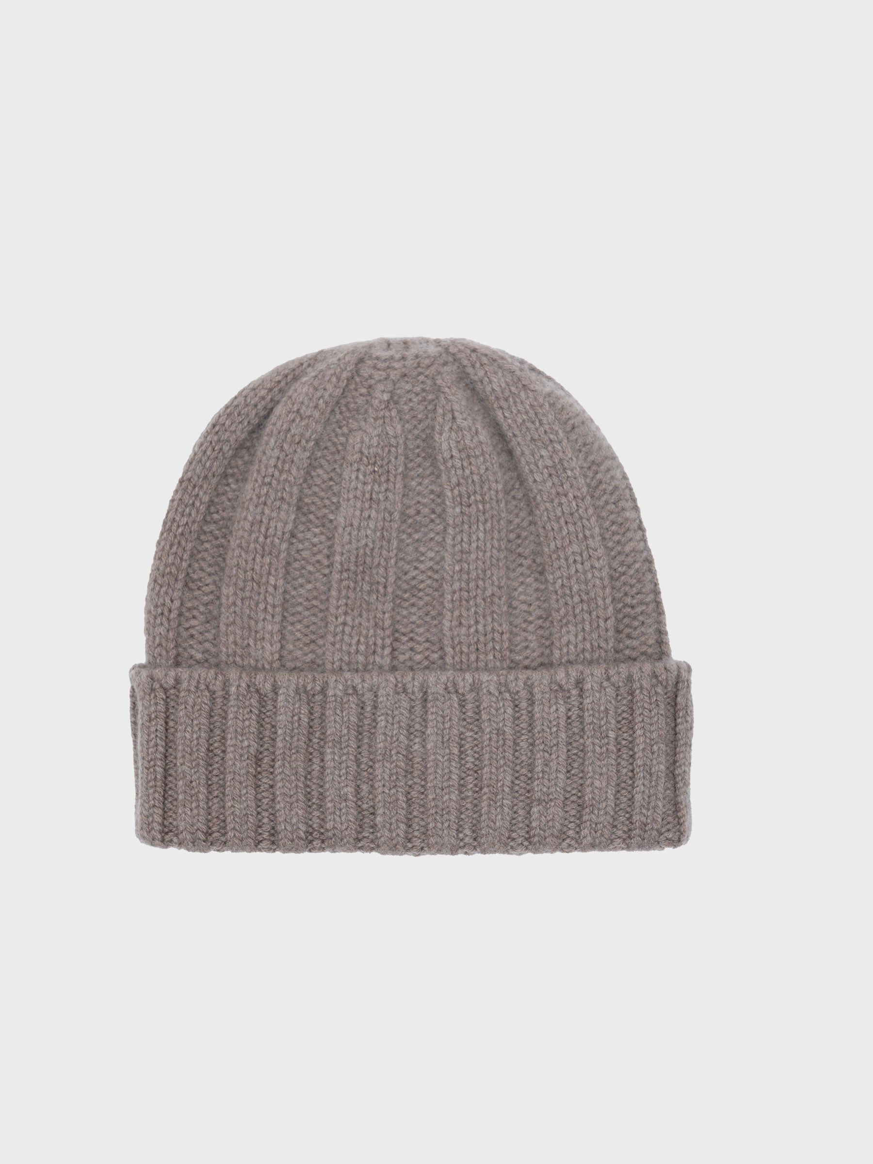 Cashmere Rib Watch Cap Camel