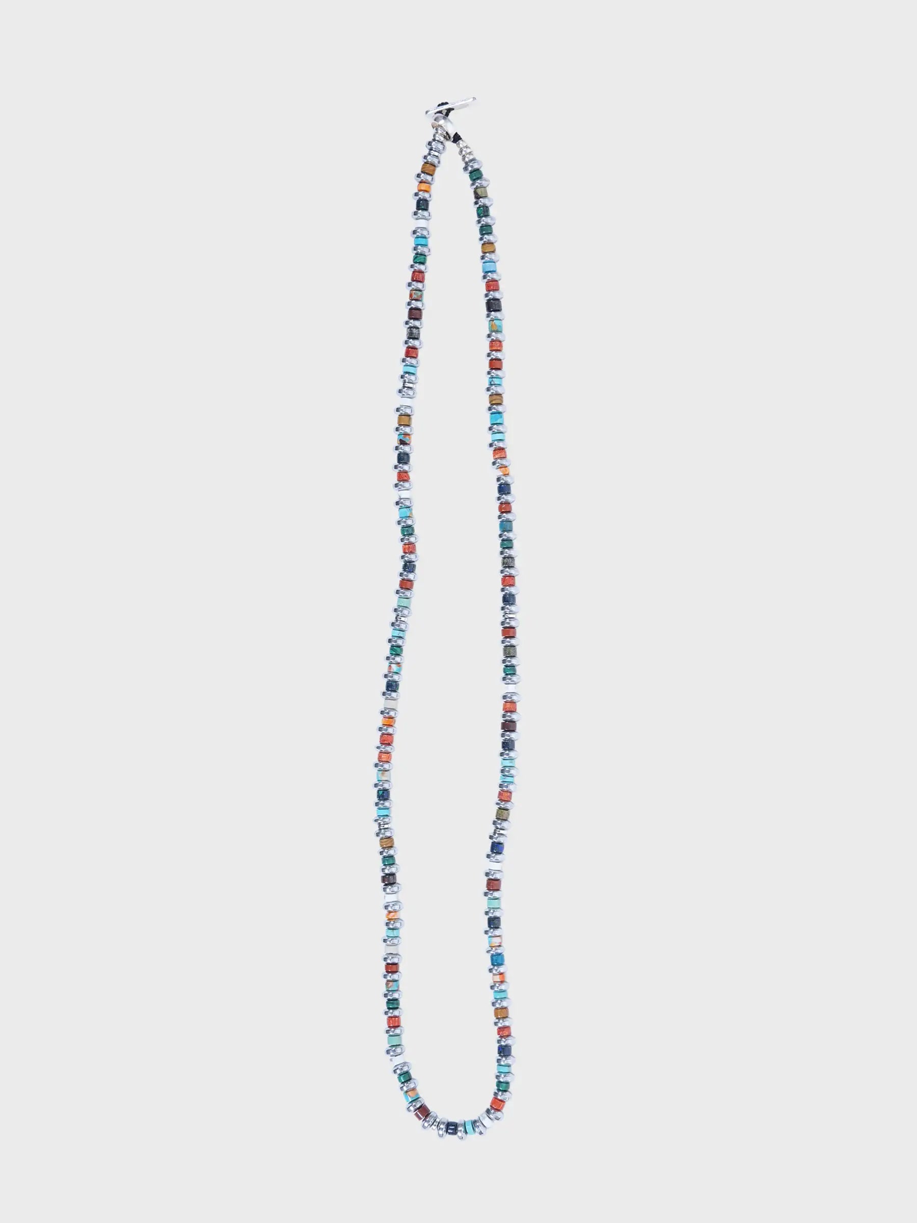 Hematite Roundel Beads Necklace Multi