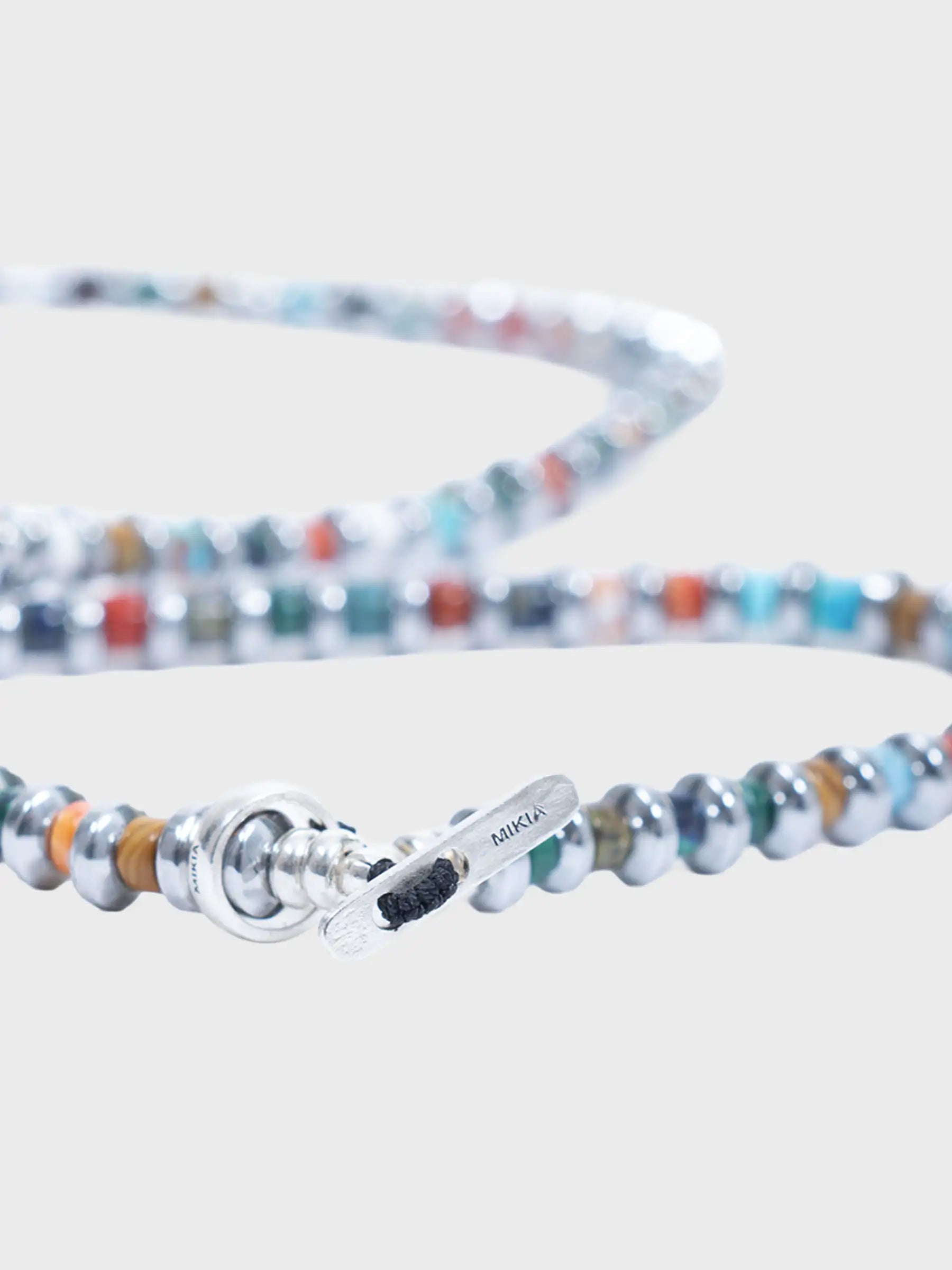 Hematite Roundel Beads Necklace Multi